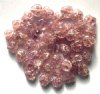 50 8mm Light Amethyst Crackle Glass Heart Beads